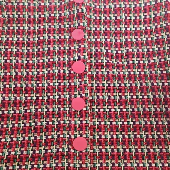 Zara Red and White Embellished Pencil Mini Skirt - Picture 12 of 16